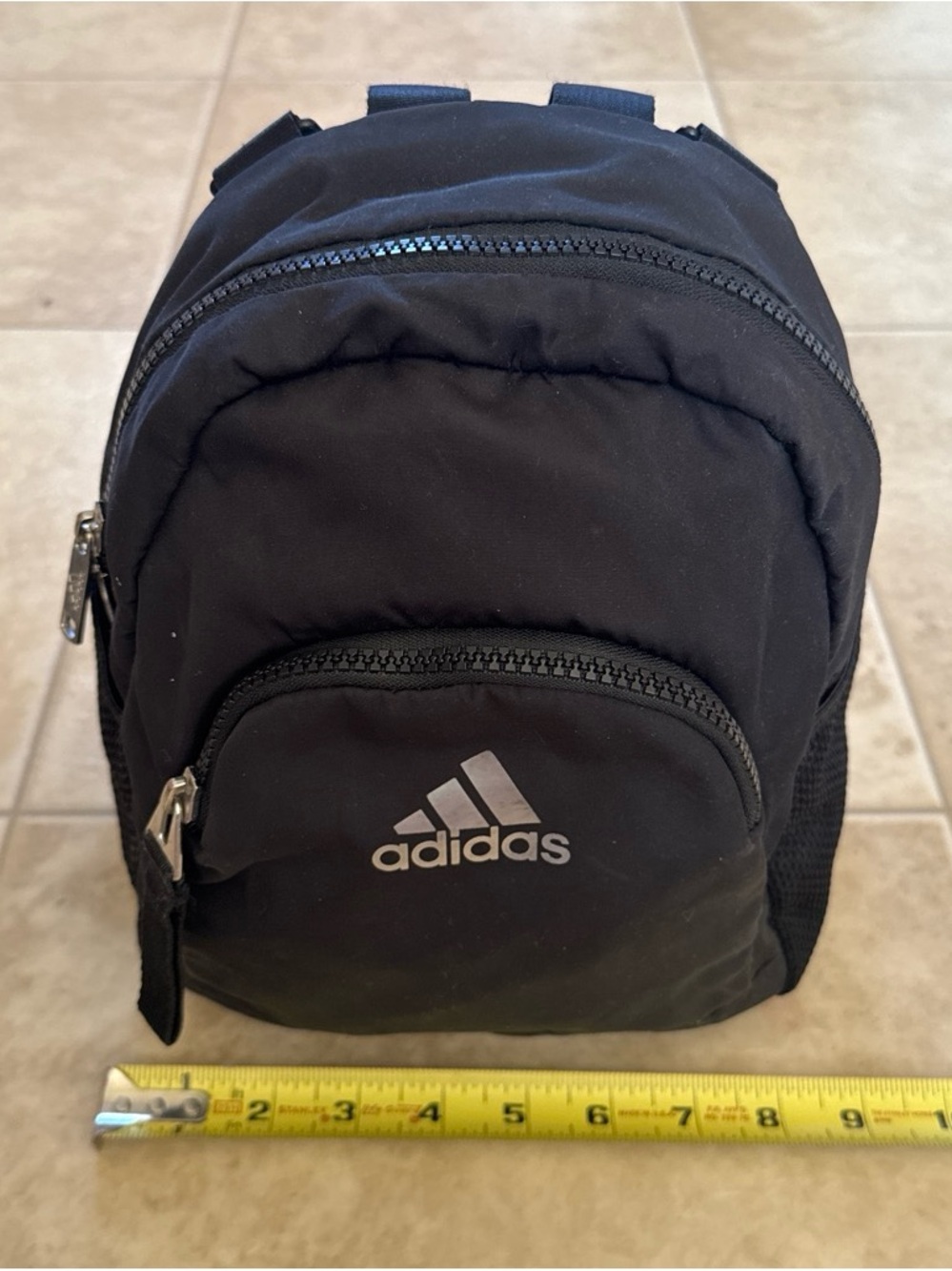 adidas Black Small Backpack with Front Logo